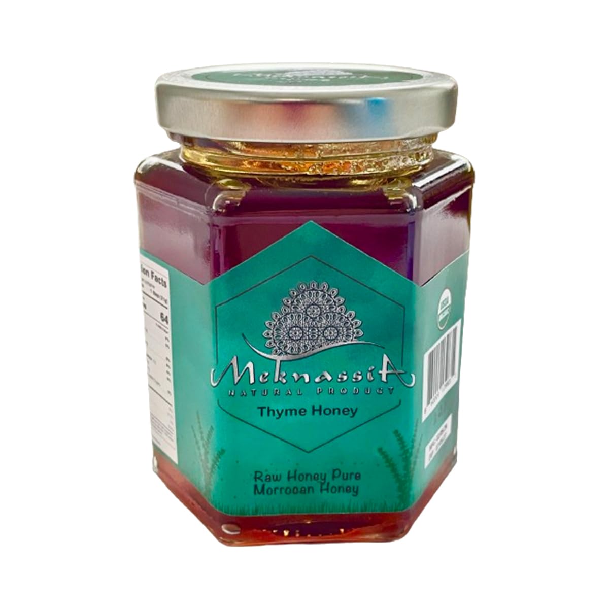 Meknassia Moroccan Thyme Honey Nature's Golden Elixir - 9 Ounces Packed in Glass Jar, Natural Flavored Honey, Sugar Free, Nutrient Rich, Perfect for Men & Women