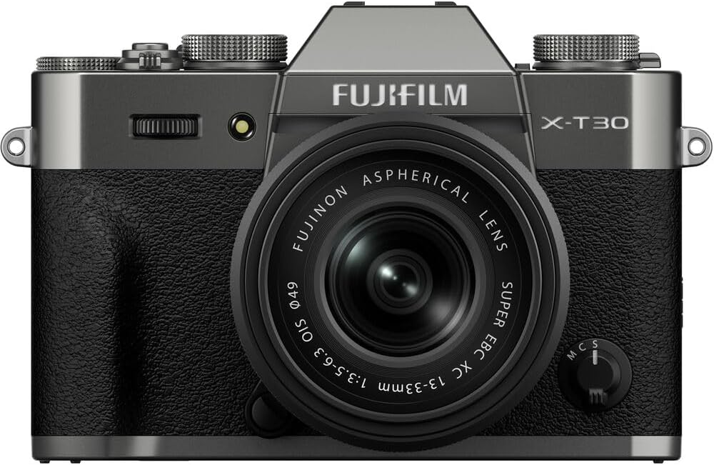 FUJIFILM X-T30 III Mirrorless Camera with XC 13-33mm Lens Bundle, Includes: SanDisk 128GB Extreme PRO Memory Card, Spare Battery and More (6 Items) (Charcoal Silver)