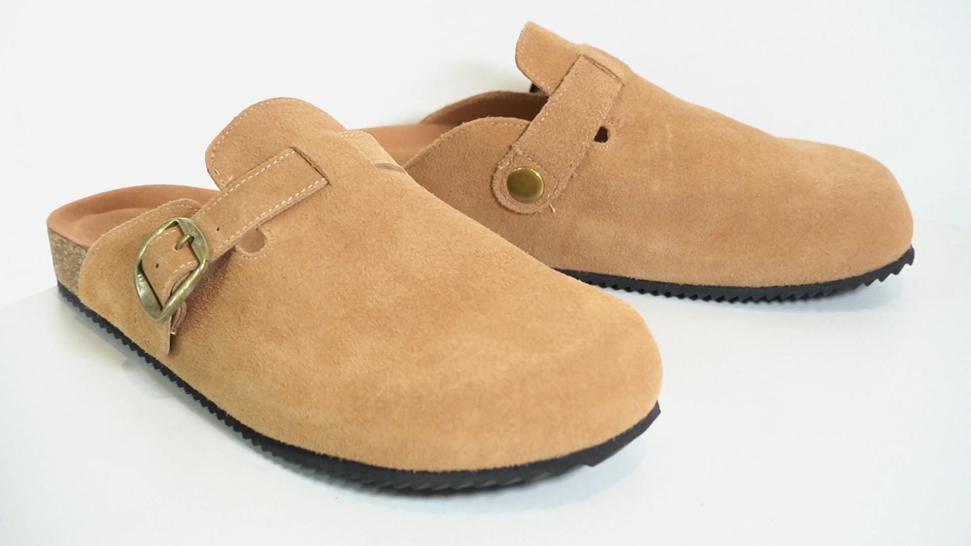 Amazon.com | ZUSERIS Suede Clogs for Women Men's Leather Mules