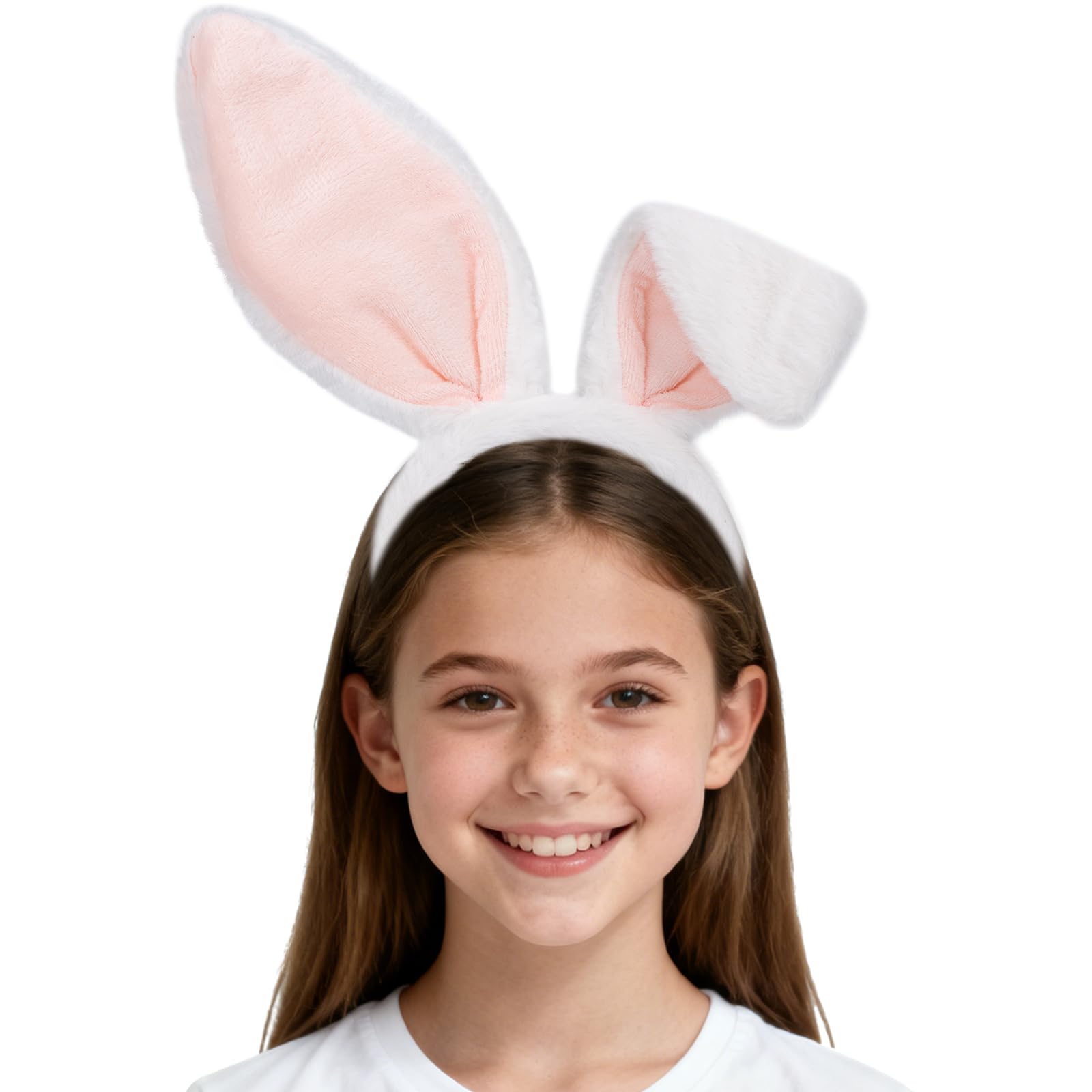 Photo 1 of Joyline Cute Bunny Headband for Women Girls–Fluffy Rabbit Ear Hairband Costume Accessories Easter Birthday Party Favors Gifts