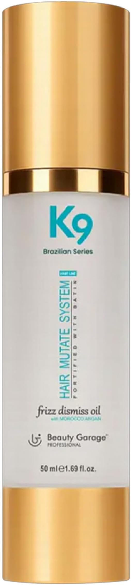 K9 Frizz Dismiss Moroccan Argan Oil | Lightweight Hair Serum with Heat & UV Protection | Argan Oil of Morocco For Frizz Control, Volume Boost & Deep Hydration | 50 ml