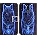 Produktbild TienJueShi Wolf Flip Book-Style Brief Leder Tasche Schutz Hulle Handy Case Abdeckung Fall Wallet Cover Etui Skin Fur Meiigoo S8 6.1 inch