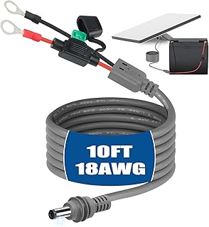 10 FT Starlink Mini Direct Battery Power Cable [No Boost Converter Needed] Waterproof 18AWG Starlink Mini Power Cable with 30A Fuse, Starlink Mini Car Adapter – Direct to Car, RV, or Marine Battery