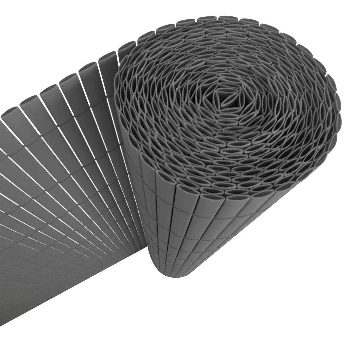 PEGANE Canisse Brise Vue en PVC Tube Plat,Clôture Protection pour Jardin terasse Balcon Coloris Gris - Hauteur 160 x Longueur 500 cm 1700g/m2