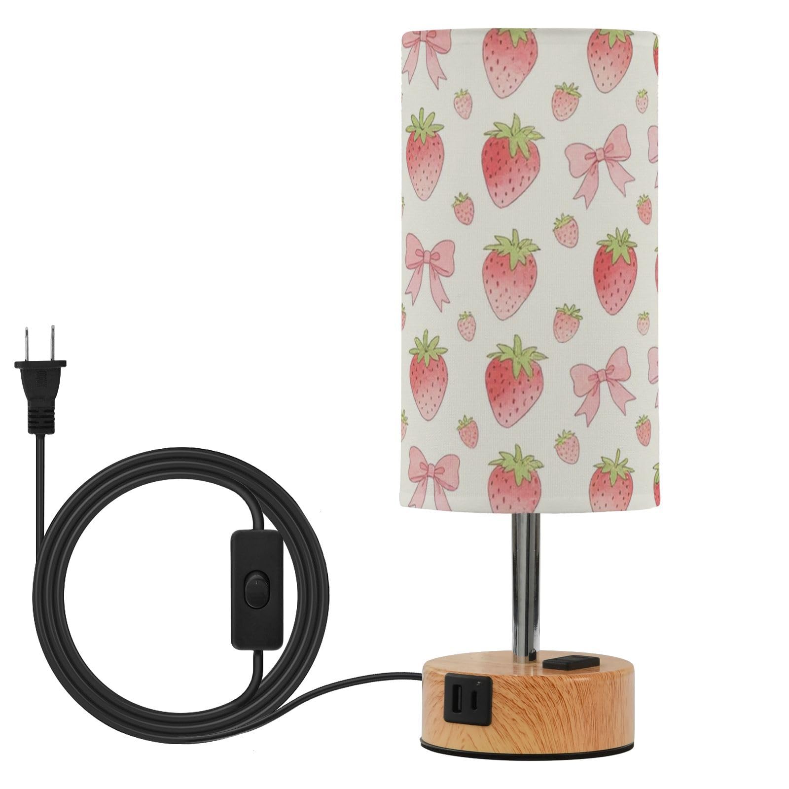Yuiboo Lampa stołowa ze sterowaniem dotykowym z portami USB C+A, lampki nocne