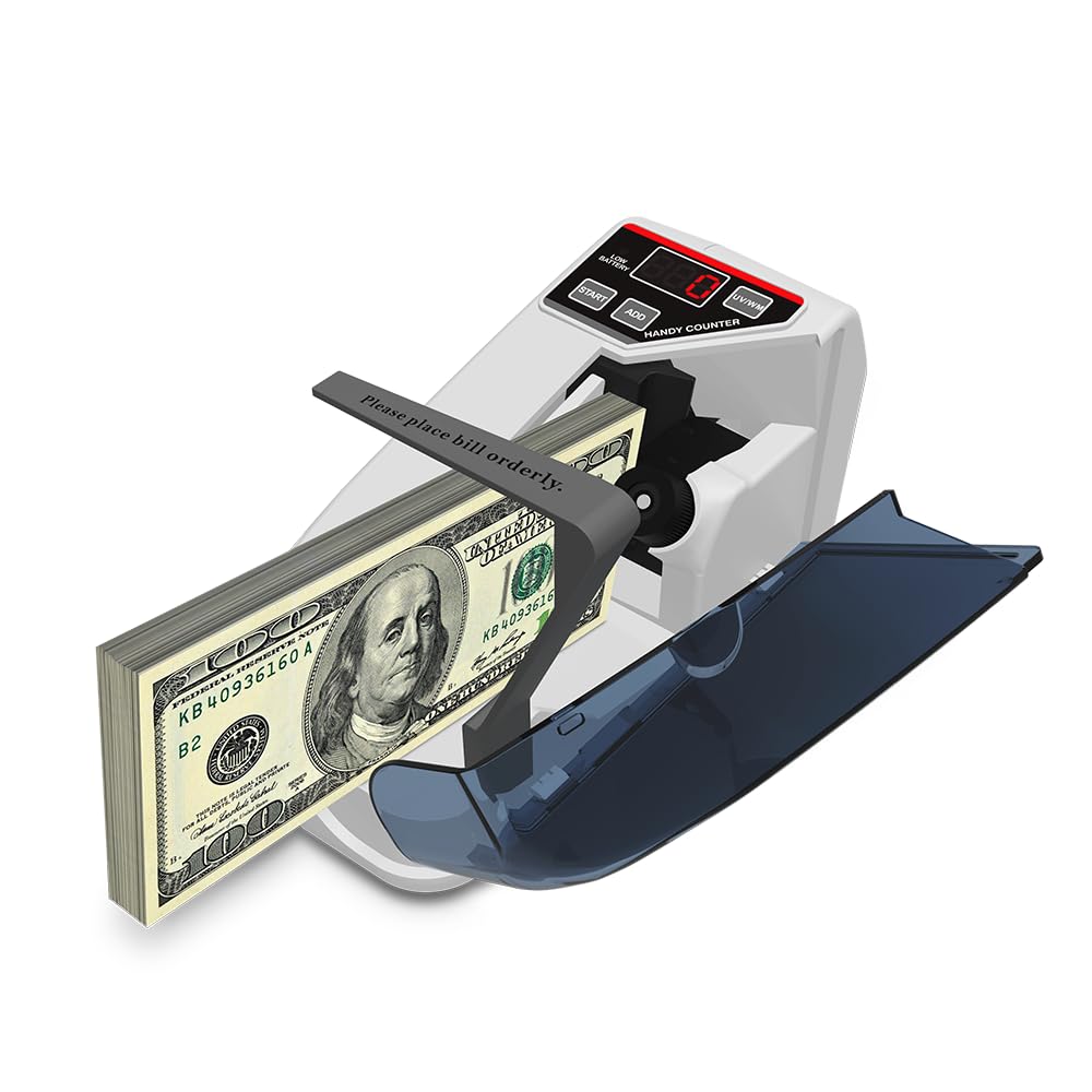 Swaggers Handy Portable Mini Note Counting Machine/Cash Counting Machine for All New & Old Notes - Led Display