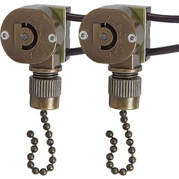 Akahttbn Ceiling Fan Light Switch Metal Zing Ear ZE-109M,Two