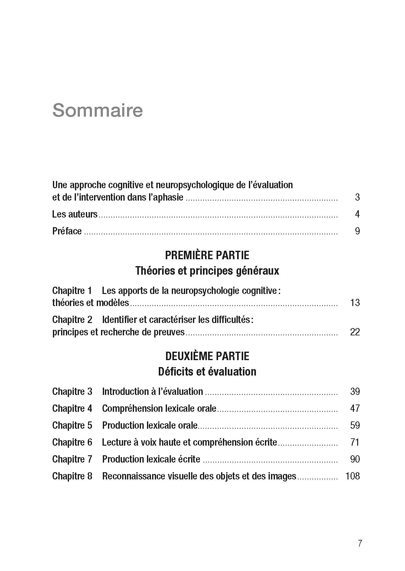 Évaluation et traitement de l'aphasie