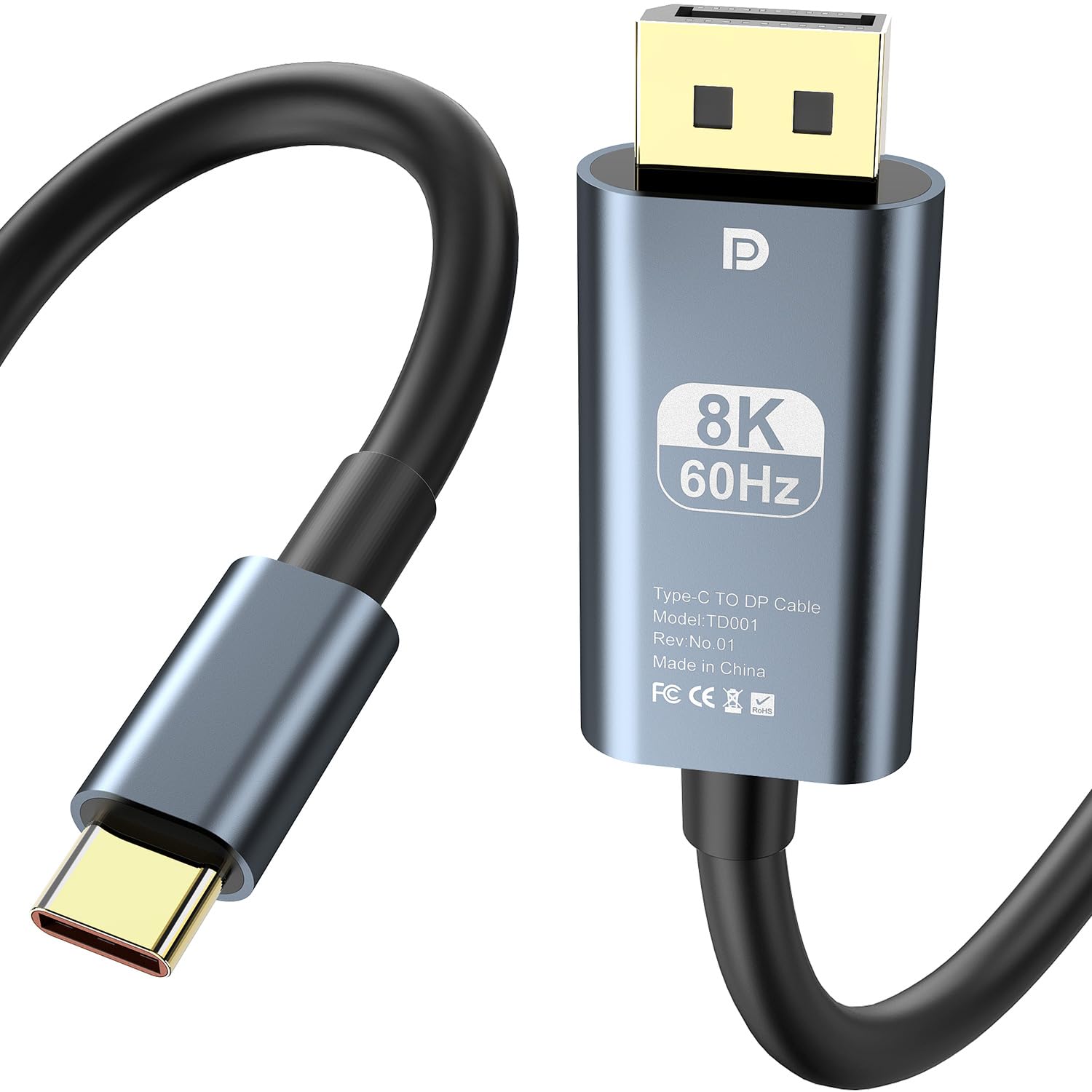 8K@60Hz USB C to DisplayPort 1.4 Cable 1M 4K 240Hz Type C Thunderbolt 4/3 to Dp Cord 32.4Gbps Thunderbolt to Display Port for iPhone 16/15, MacBook Pro/Air, iPad, Mac mini, Galaxy, XPS-picture-38