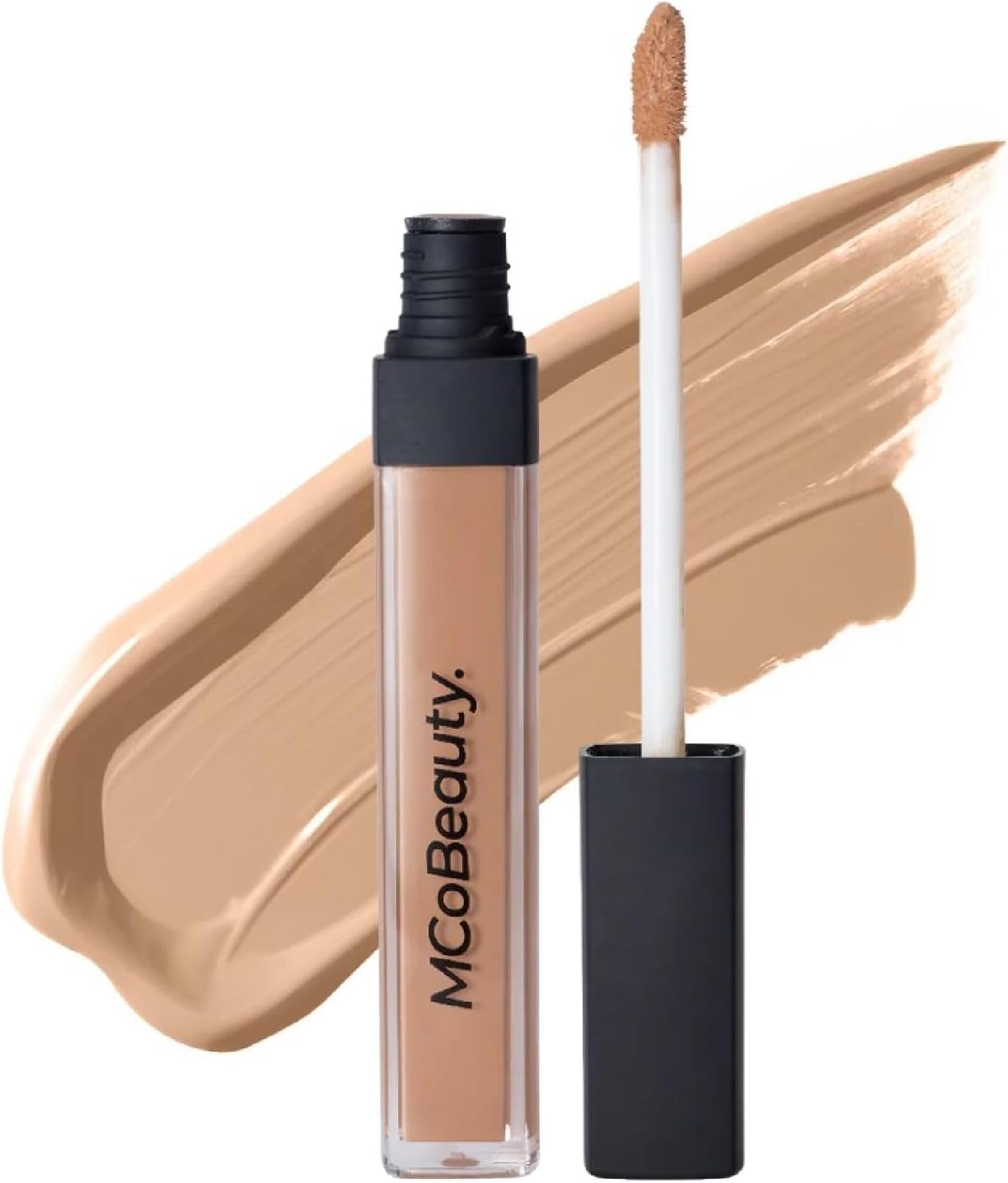 Brighten & Perfect Cream Concealer - 1 Medium Natural Beige - Hydrating Buildable Coverage Under Eye, Blemish & Dark Circle Corrector with Vitamin E Hyaluronic Acid - Vegan & Cruelty Free