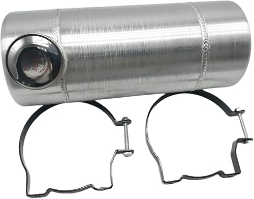 Miniatura 8 de JSD AUTO PARTS Tanque de combustible de aluminio hecho girar con llenado de extremo de salida de 2 58 galones, 6 x 24 pulgadas, 14NPT, para mini