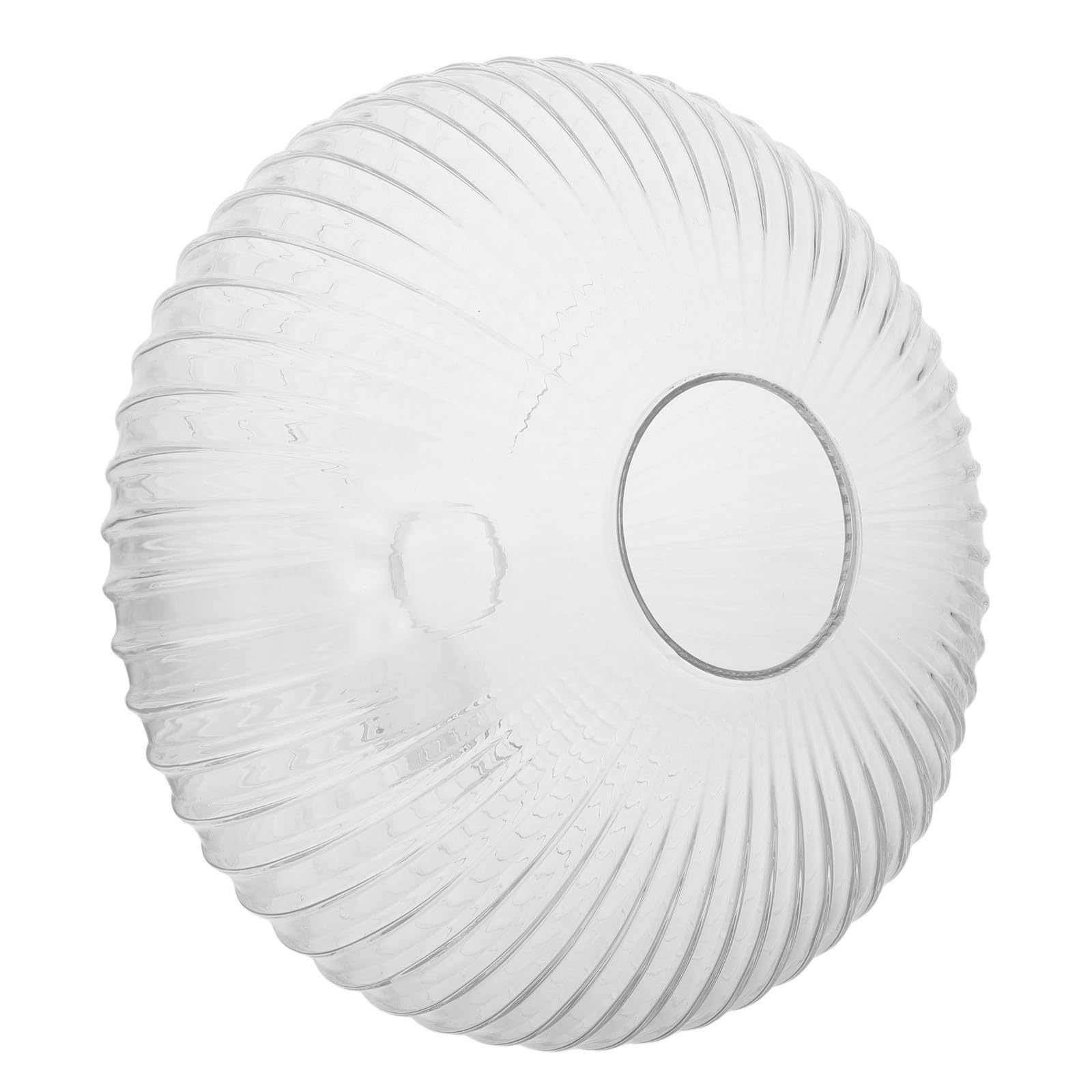 Pantalla de Lámpara Diseño Transparente y Rayas Redonda de Material Resistente y Estilo Minimalista Cubierta de Luz para Lámpara Colgante Mesa