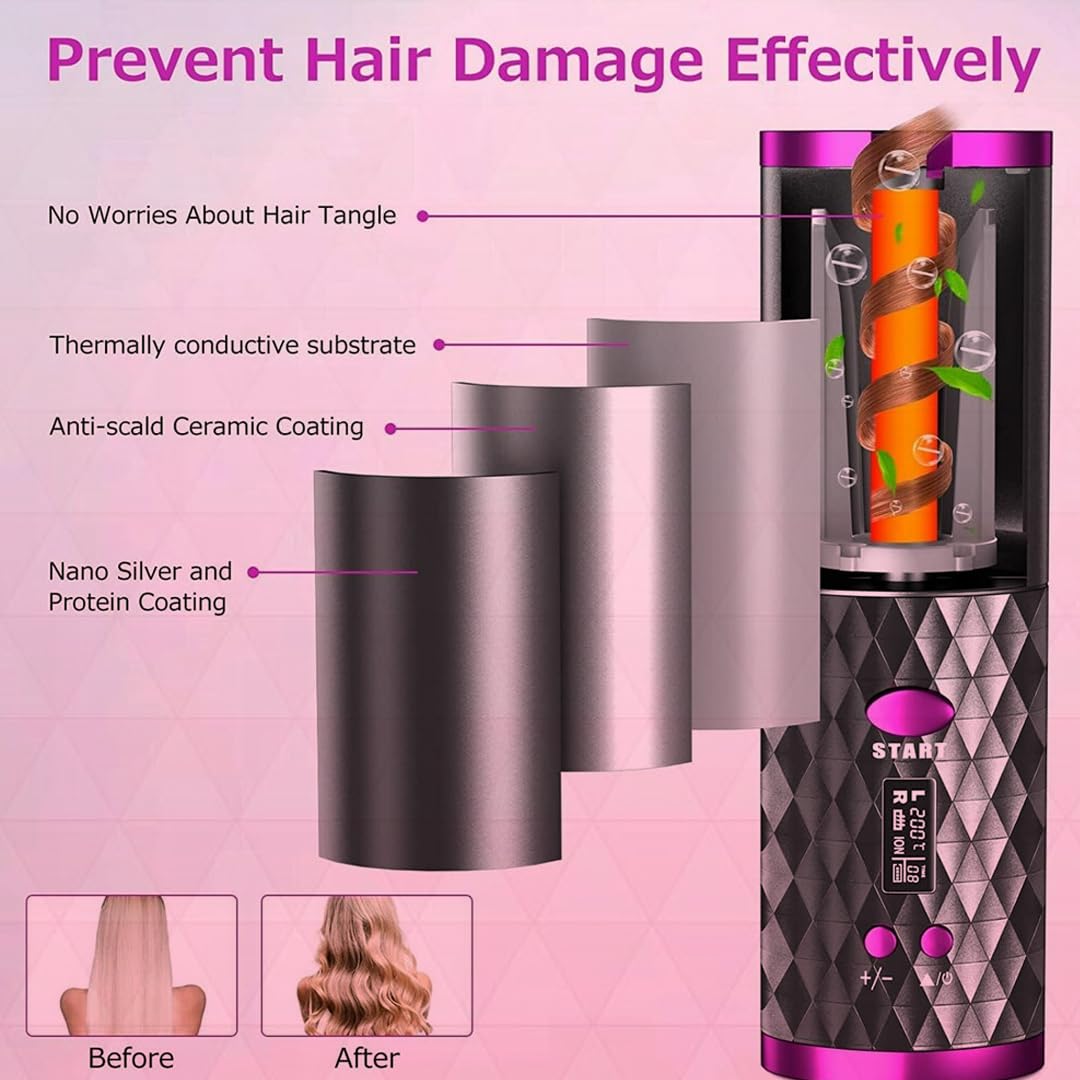 KTEIN Elegance Curl Pro: Professional Hair Styler Kit for Effortless Waves and Curls - Image 6 thumbnail