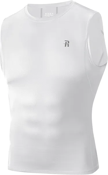 Runhit Sleeveless Compression Shirt Men Tank Top Athletic Muscle Shirts for Men