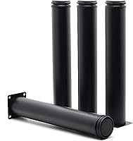 Vista 26 de Patas de metal de 2 pulgadas para muebles, patas ajustables de acero inoxidable, patas de metal negro, patas redondas de gabinete para mesa de café