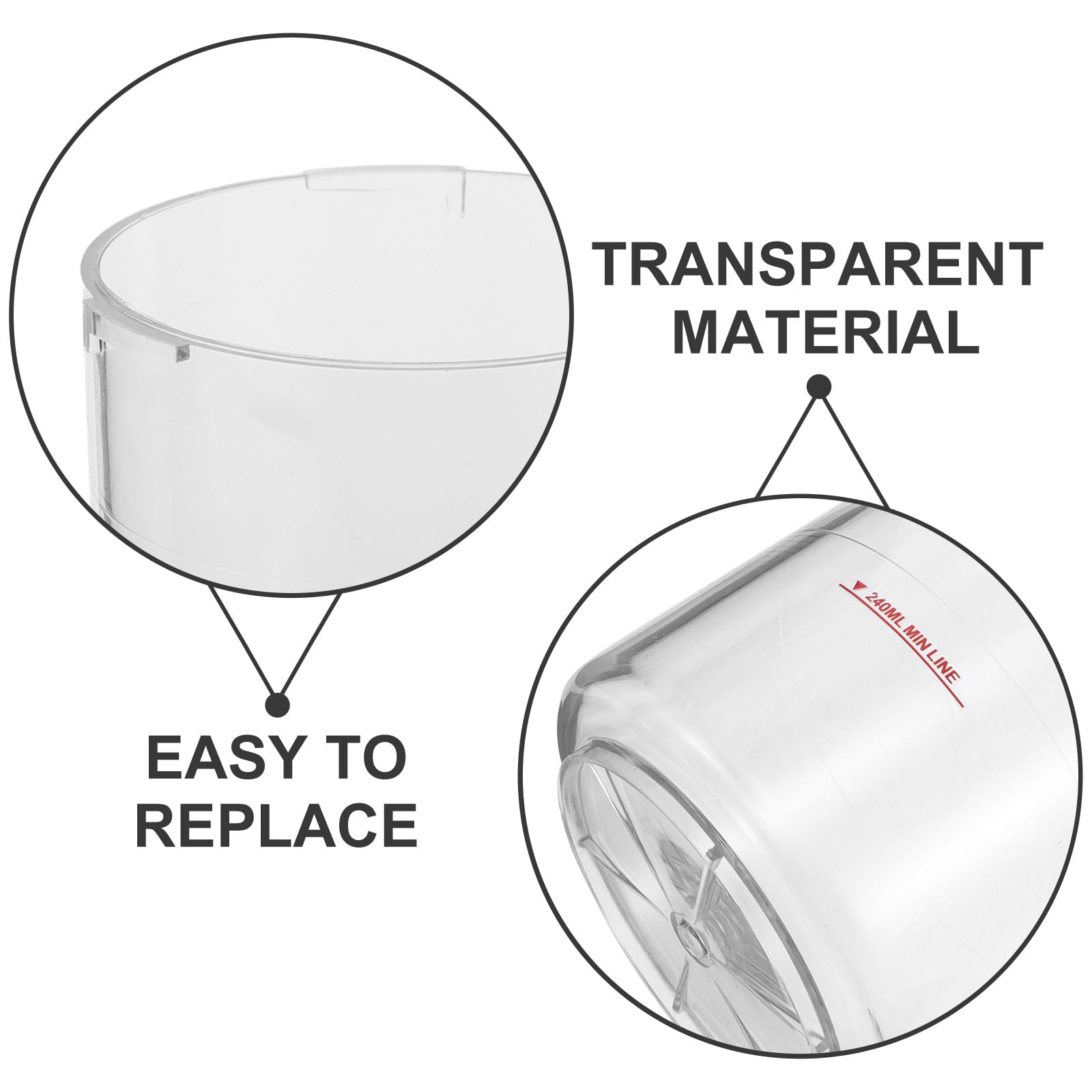 MAGICLULU Tazza di Ricambio per Facciale da 240-600ml in Abs Grande Capacità e Facile Monitoraggio del Livello Dell'acqua per Centri Benessere e Saloni di Bellezza