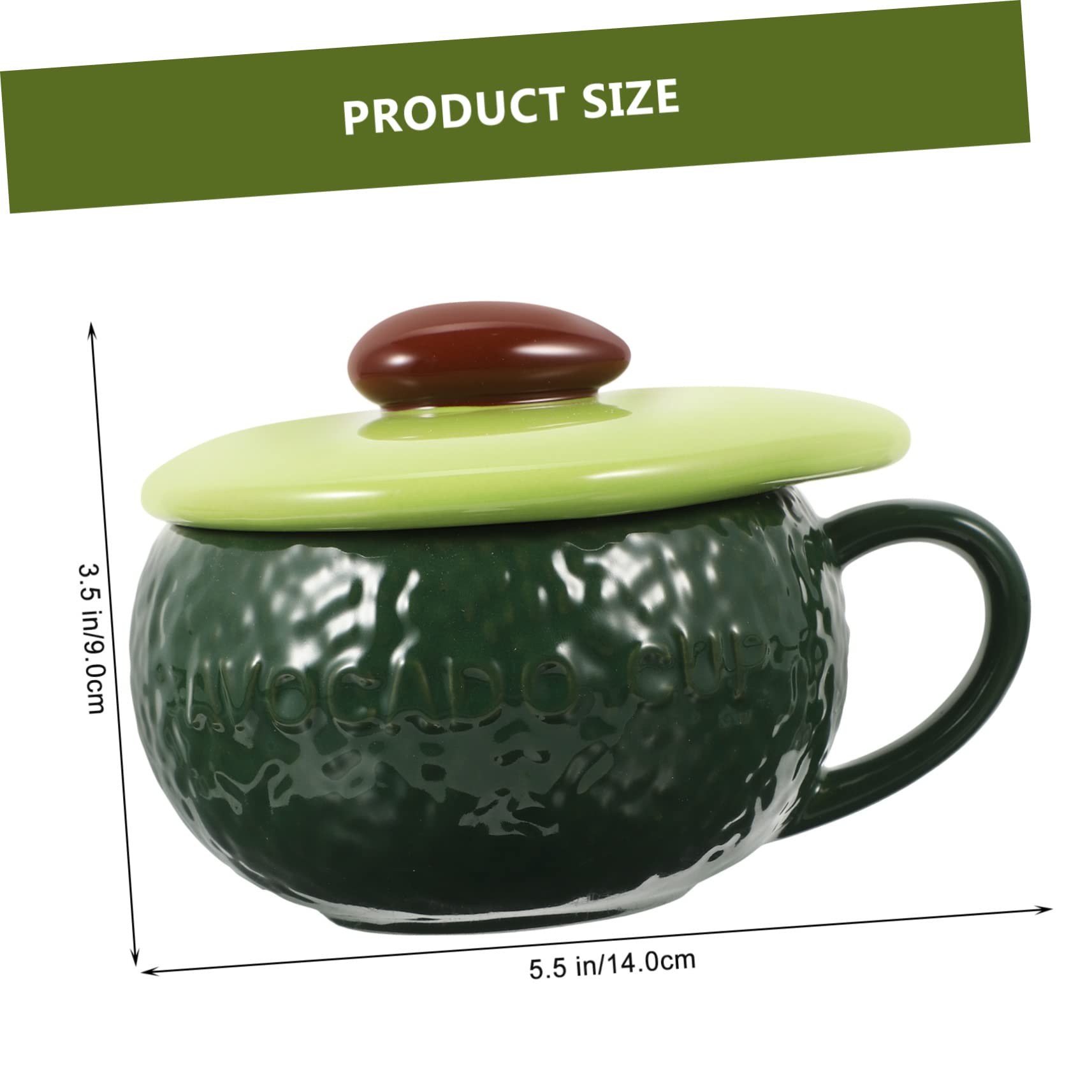 OFFSCH Fruit-shaped Ceramic Cup with Lid Tea Infuser Drink Container Milk Bottle for Breakfast Home Shop