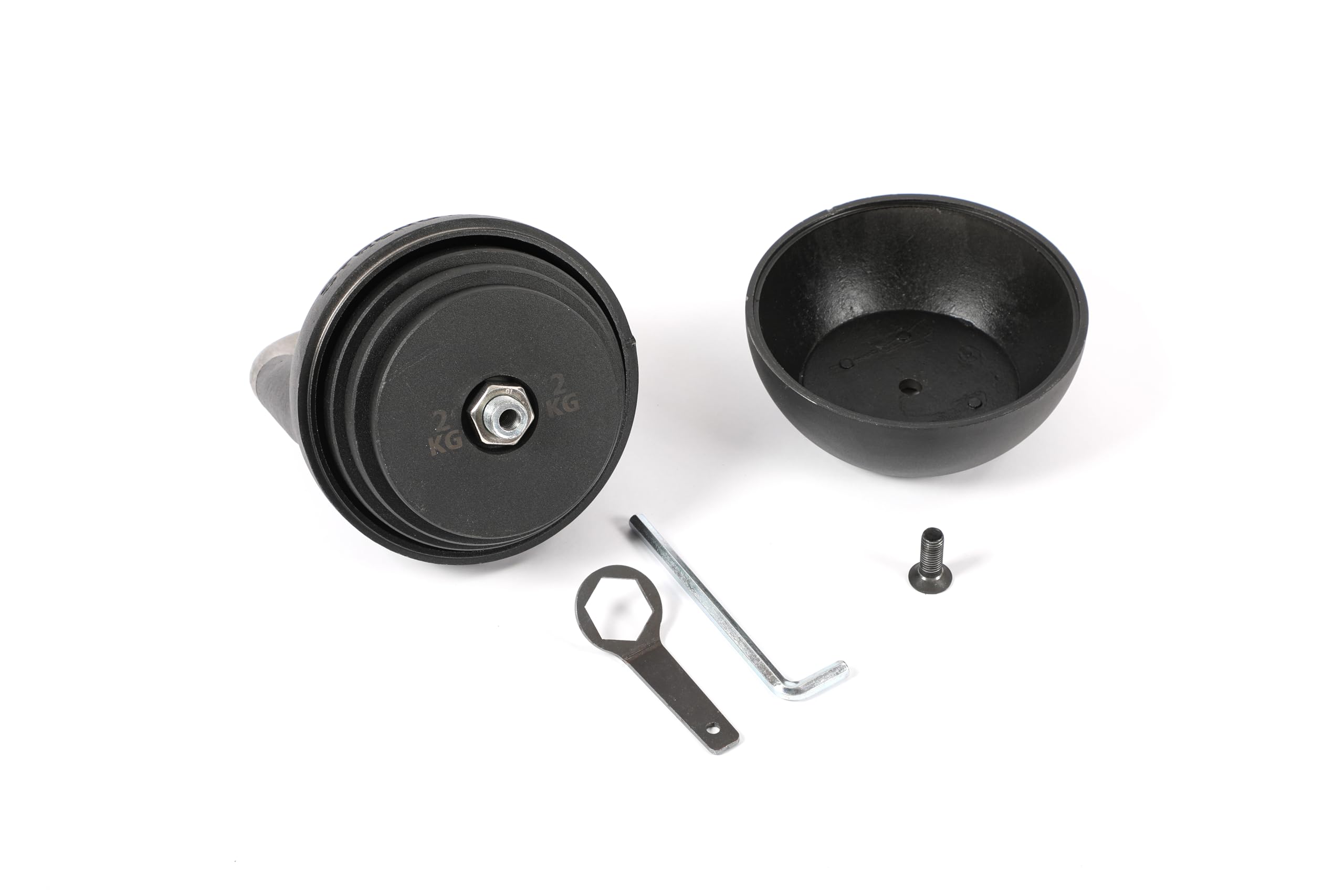 Verstellbare Kettlebell aus Gusseisen, 12–32 kg, Kugelhantel, Pulverbeschichtet, Krafttraining für Home-Gym und Studio