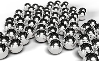 ZQINGZHENG 3000pcs 1/4" (6.35mm) G1000 Precision Steel Balls - Carbon Steel Slingshot Ammo & Air Gun Pellets