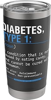 Diabetes Type 1 Definition Noun - T1D Diabetes Warrior Stainless Steel Insulated Tumbler