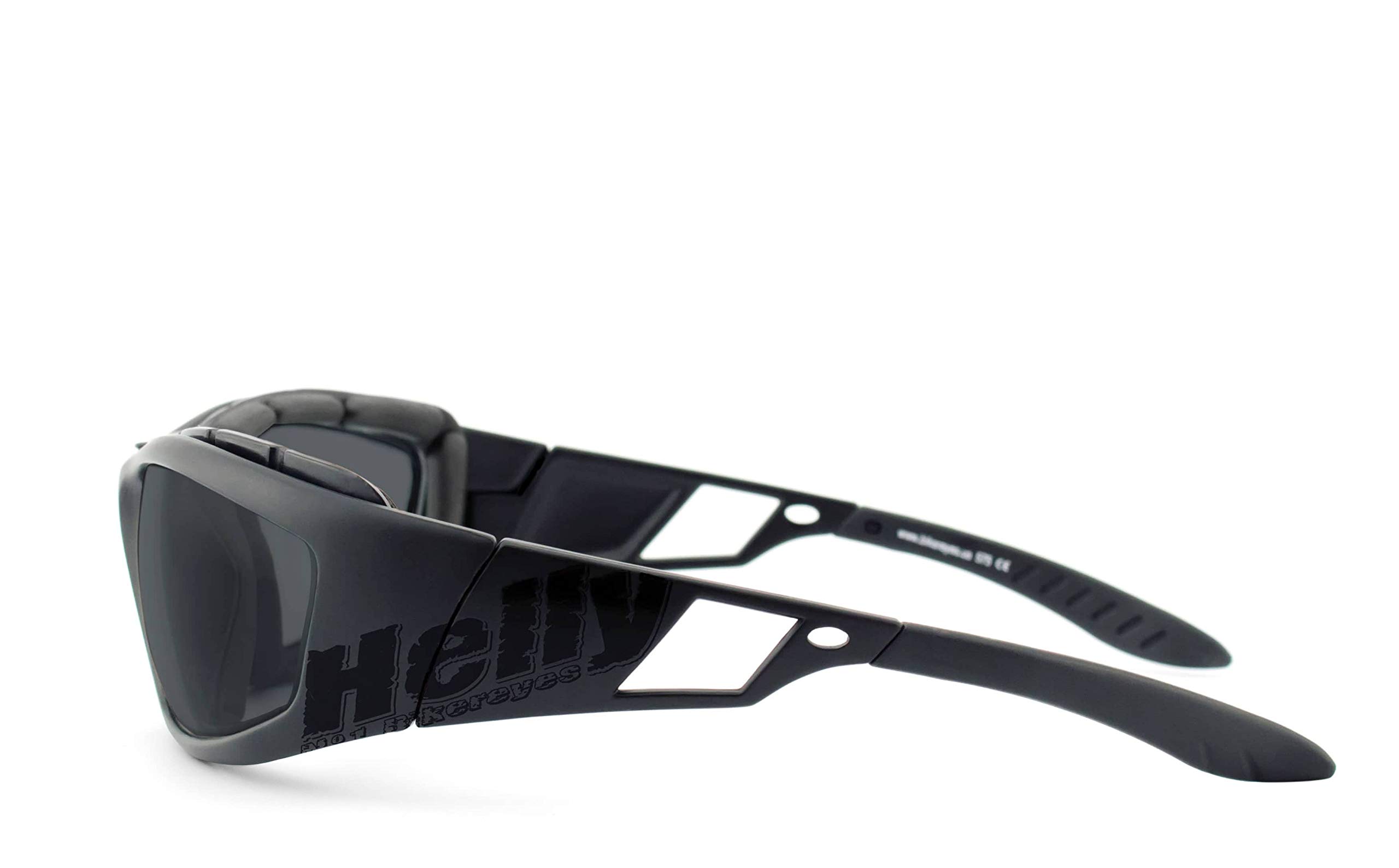 HELLY® - No.1 Bikereyes® | Bikerbrille, Motorradbrille, Motorrad Sonnenbrille | winddicht, gepolstert, beschlagfrei, bruchsicher | Brille