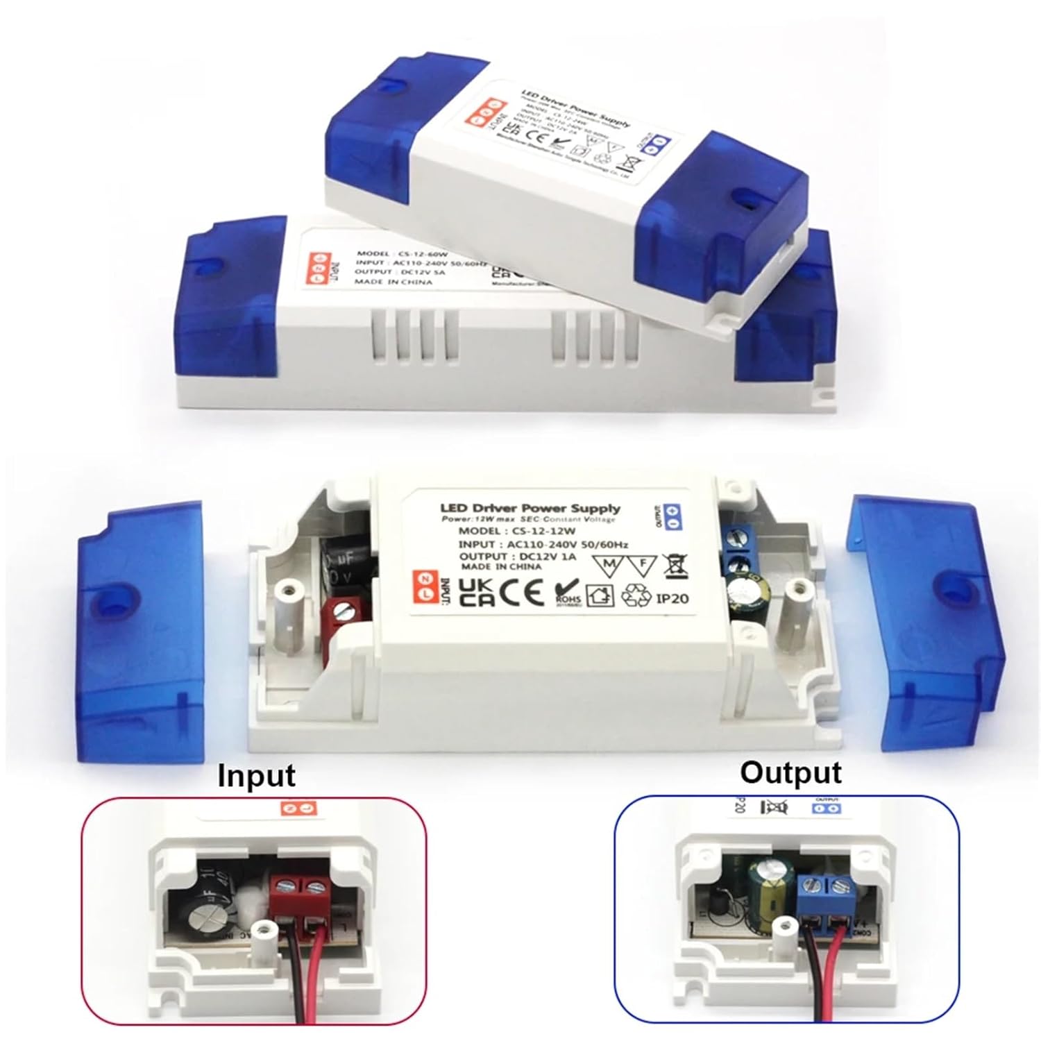 Ultra Thin Low Voltage Power Supply 12W 15W 24W 36W 60W 80W 100W Lighting for Wardrobe, LED Strip(15W,DC 12V)