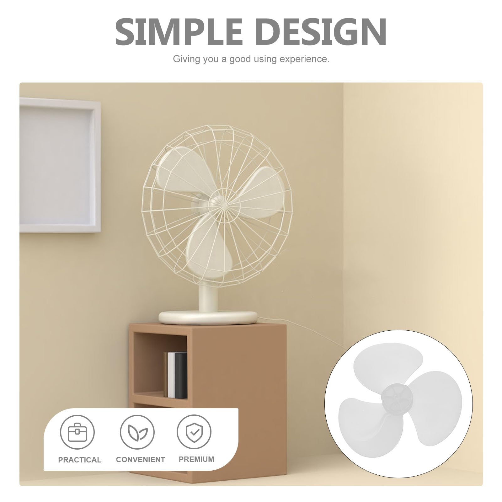 ERINGOGO Lüfterflügel Ersatz - Transparent Weiß Für Standventilatoren