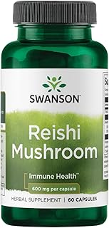 Swanson Reishi Mushroom Immune Function Mood Support 600 Milligrams 60 Capsules