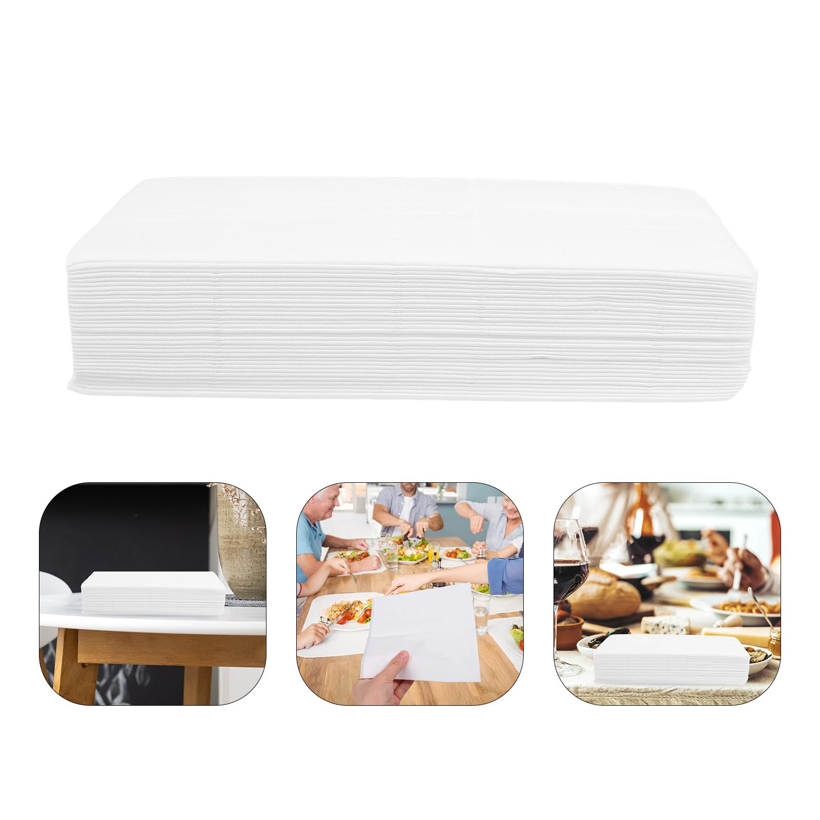 Veemoon 20 Paquetes de Servilletas Faciales de Papel de Seda Blanco, 3 Capas Gruesas, 66 Hojas por Paquete, para Hoteles, Restaurantes y Uso Comercial, Toallas Cara Suaves y Absorbentes