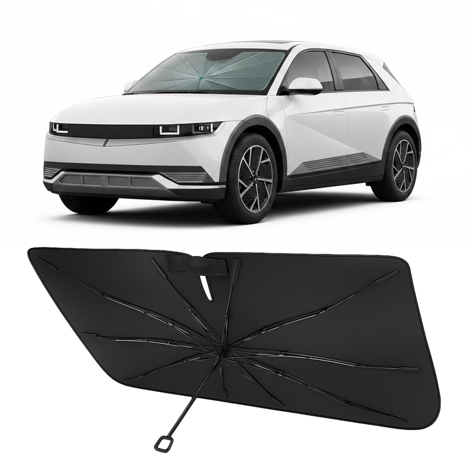 Proadsy Custom Fit 2022-2026 Hyundai Ioniq 5 Windshield Sun Shade Umbrella