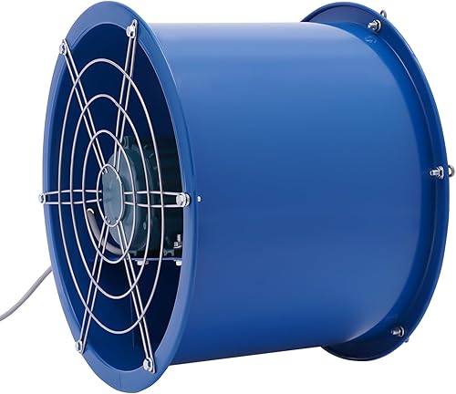 Miniatura 3 de Ventilador de tubo cilíndrico de 16 pulgadas, ventiladores de escape axiales portátiles Ventilador de conducto axial de tubo de 370 W, ventilador de