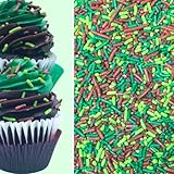 Jungle Camoflage Edible Gaming Woodlands Confetti Sprinkles Cake Cookie Cupcake IceCream Donut Quins - 6oz Bag