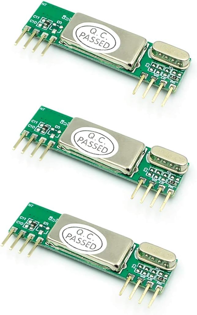 RXB6 433MHz 4-Channel Wireless Receiver Module Superheterodyne Pack of 3 for Microcontroller Projects UNO Rduino Breadboard Friendly Long Range Data Transmission-image-39