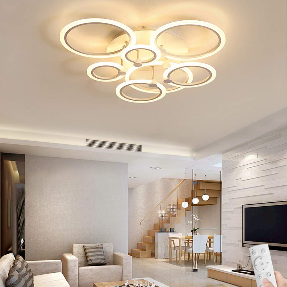 Plafonnier LED moderne à intensité variable luminaire acrylique salon