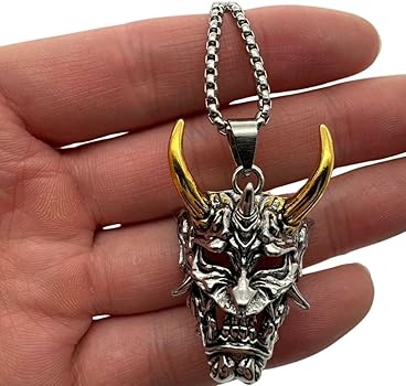 Amazon | [AiO JAPAN] ネックレス 黄金の角 鬼 金のツノ ギフト プチ