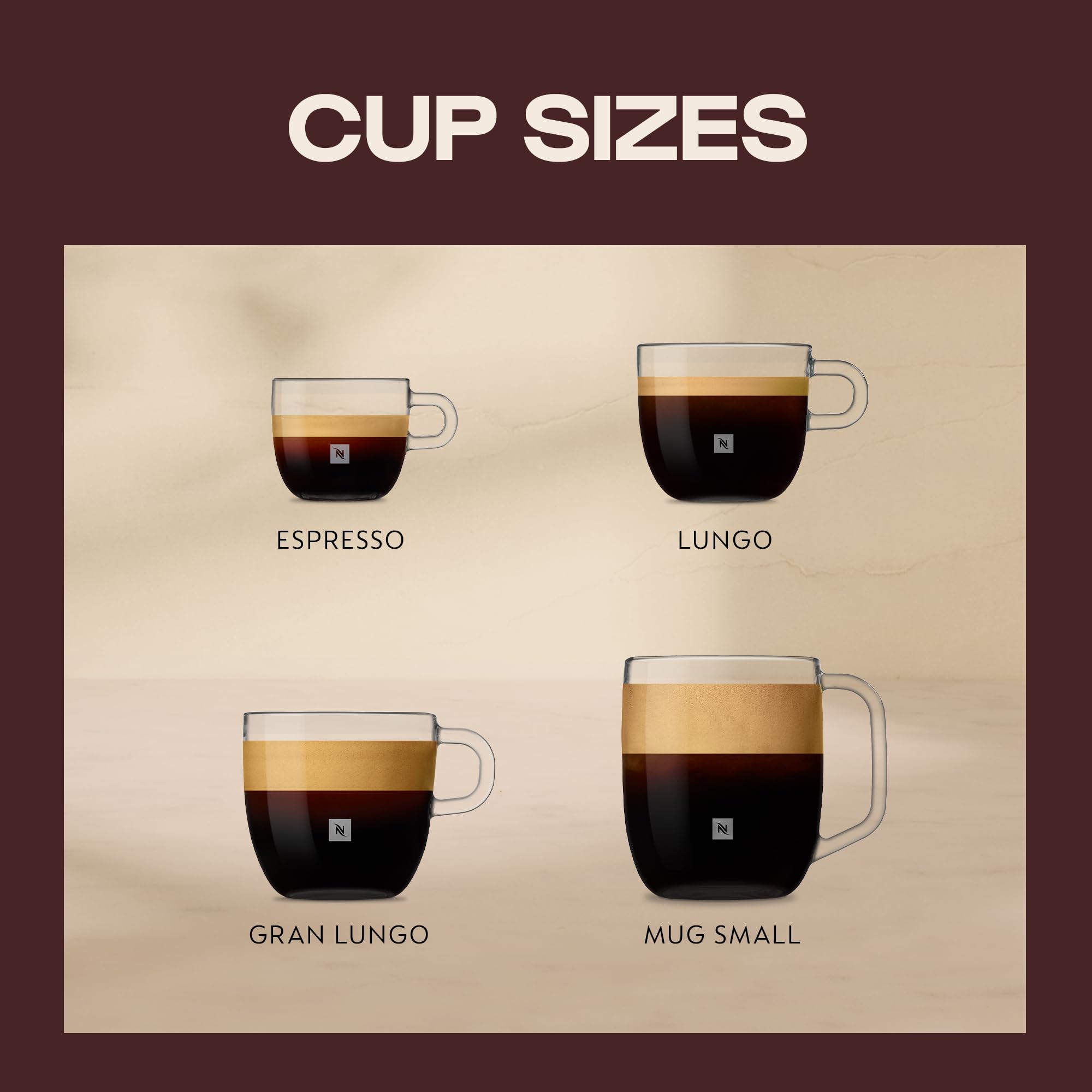 Nespresso Signature Gran Lungo Tassenset, 2 Glastassen (270 ml) | Federico Peri Design, gehärtetes Glas, für heißen und kalten Kaffee sowie Tee