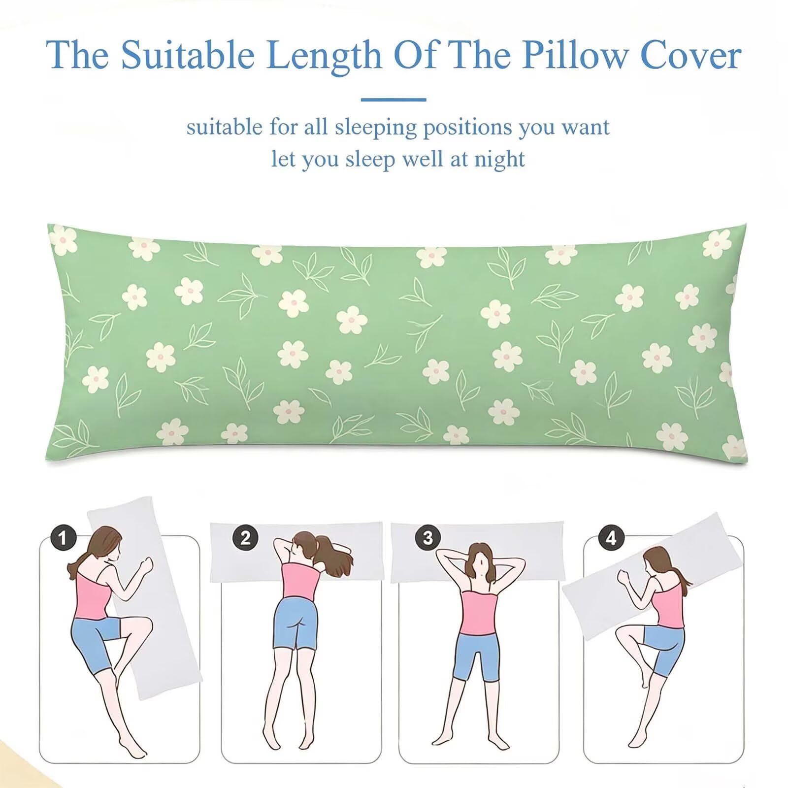 Senape-4 Federe Cuscino Letto 50x150 cm, Grande Cuscini per Divano Velluto, | Doppia Faccia Stampa, Semplice Fodera per Cuscino Decorativa, con Cerniera, Cuscino per Dormire Sul Fianco j-320