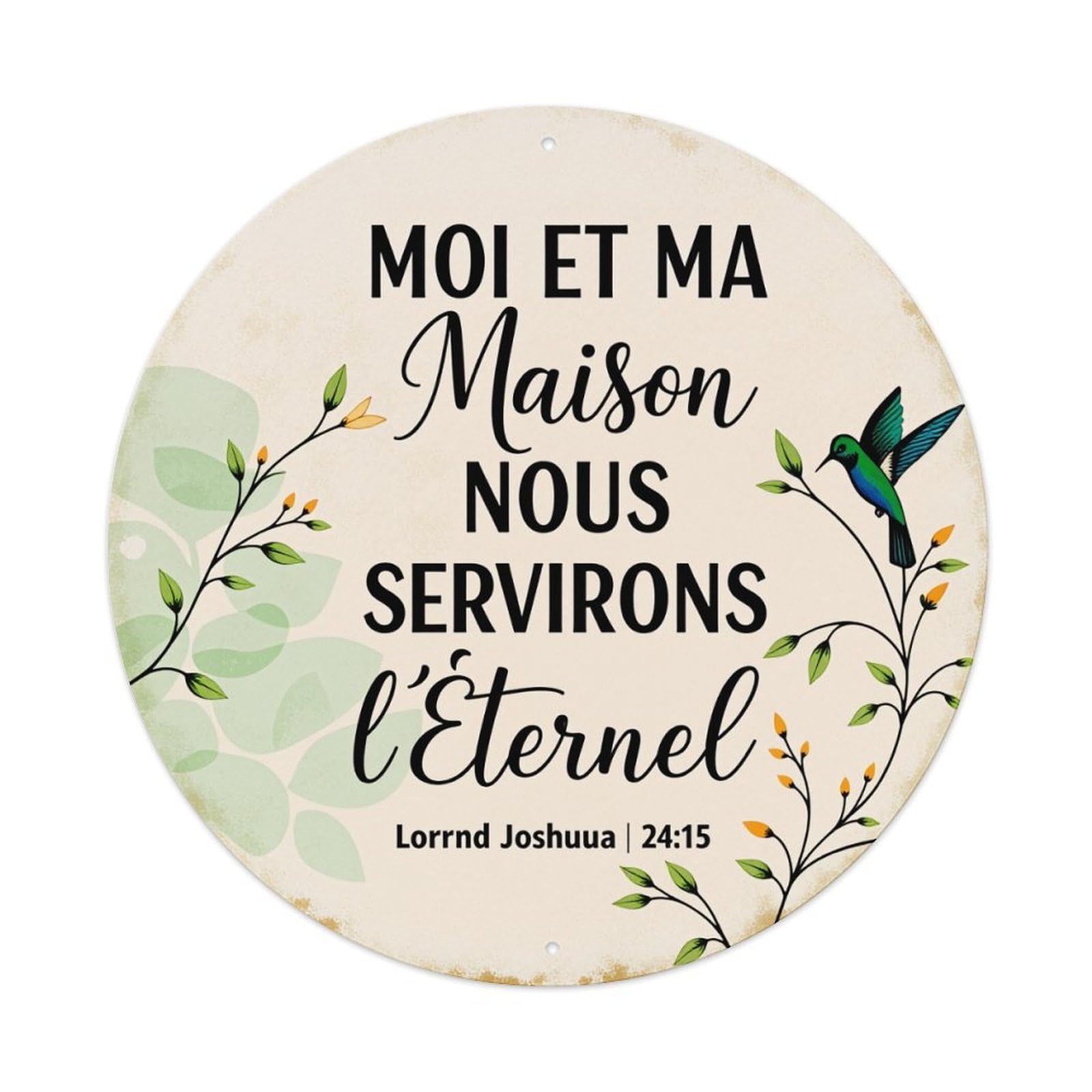 Jdfenggu Vintage As For Me And My House, We Will Serve The Lord Retro Metal Tin Sign, Metal Poster For Bar, Home, Man Cave, Kitchen, Laundry Room Art Decor 8X8 Inch