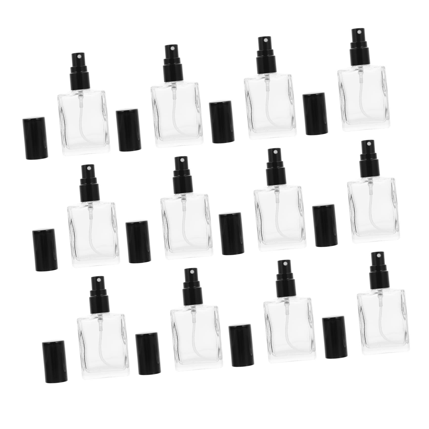 CALLARON 12 Stück 15ml Glas Parfümzerstäuber Nachfüllbar Tragbarer Multifunktions Parfümzerstäuber Leicht und Praktisch für Reisende und Alltag