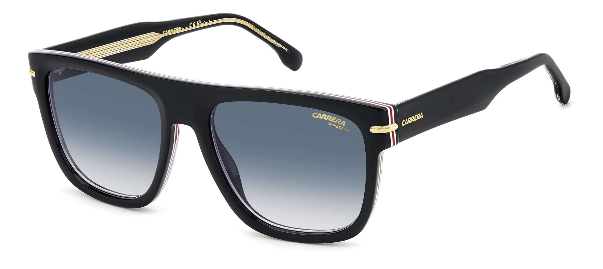 Occhiali Da Sole Carrera Carrera 340/S Black Gold/Dark Blue Shaded 57/19/150 Uomo-image