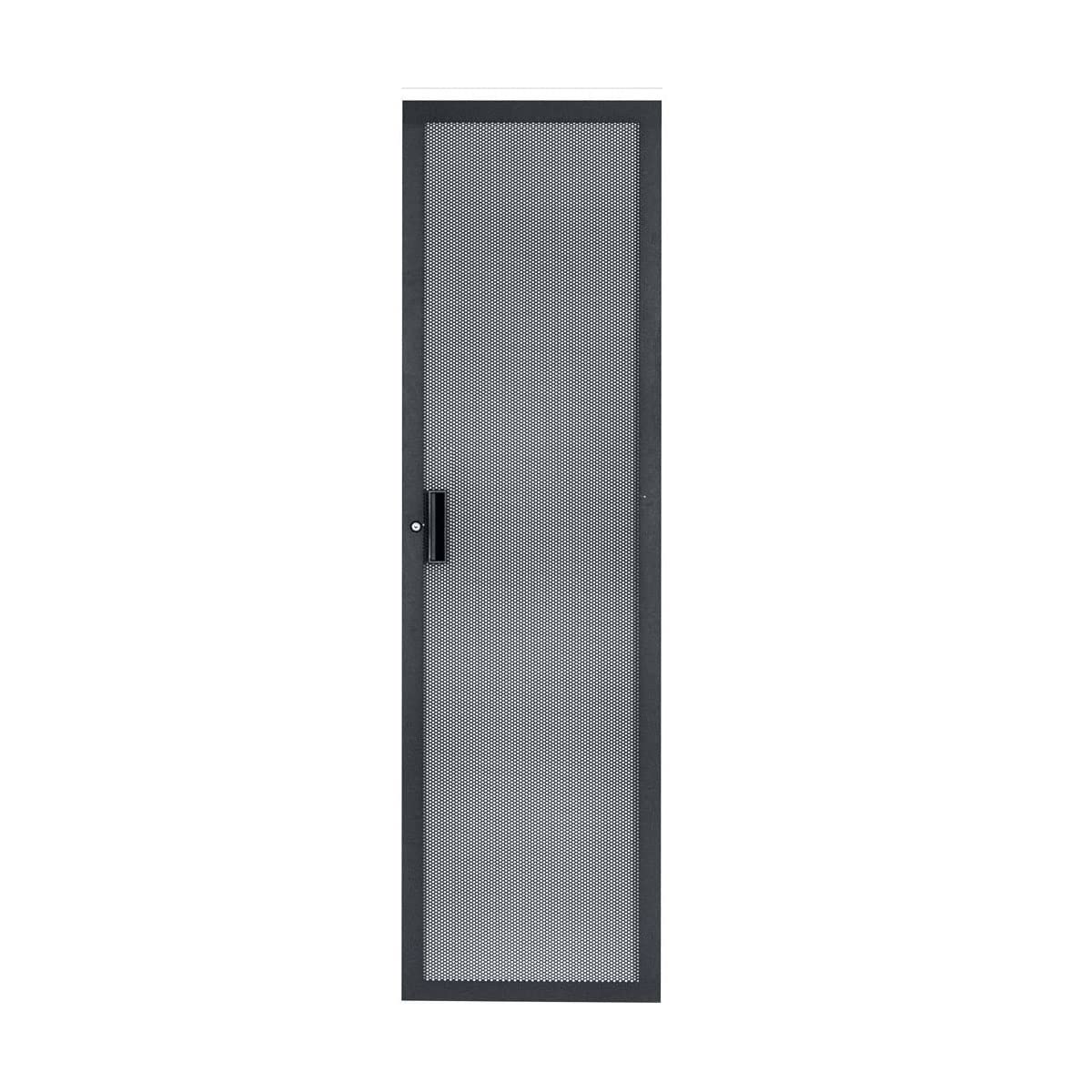 Lowell LRD-35FV Fully Vented Steel Rear Door for 23 Inches Wide and 35U Rack; 19.88 Inches Wide x 0.69 Inches Deep; Integral Recessed Handle; Key Lock (Different Than Front Door Lock)
