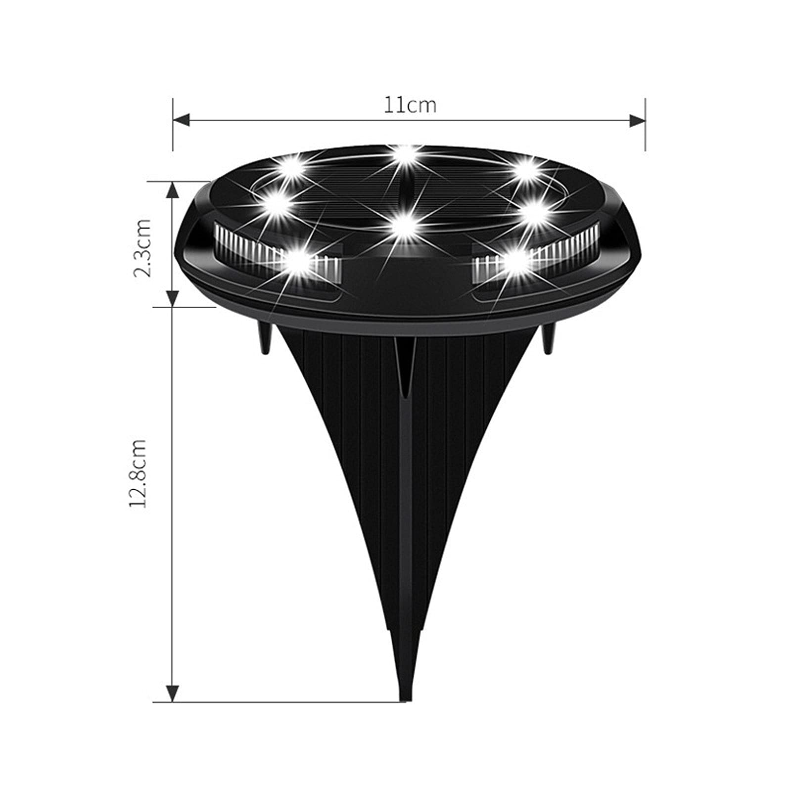 Solar-Bodenleuchten for den Außenbereich, 10 LED-Solarscheiben, Solar-Gartenleuchten for Pathway Garden Yard Walkway Pool Lampen (Size : 6 Packs)