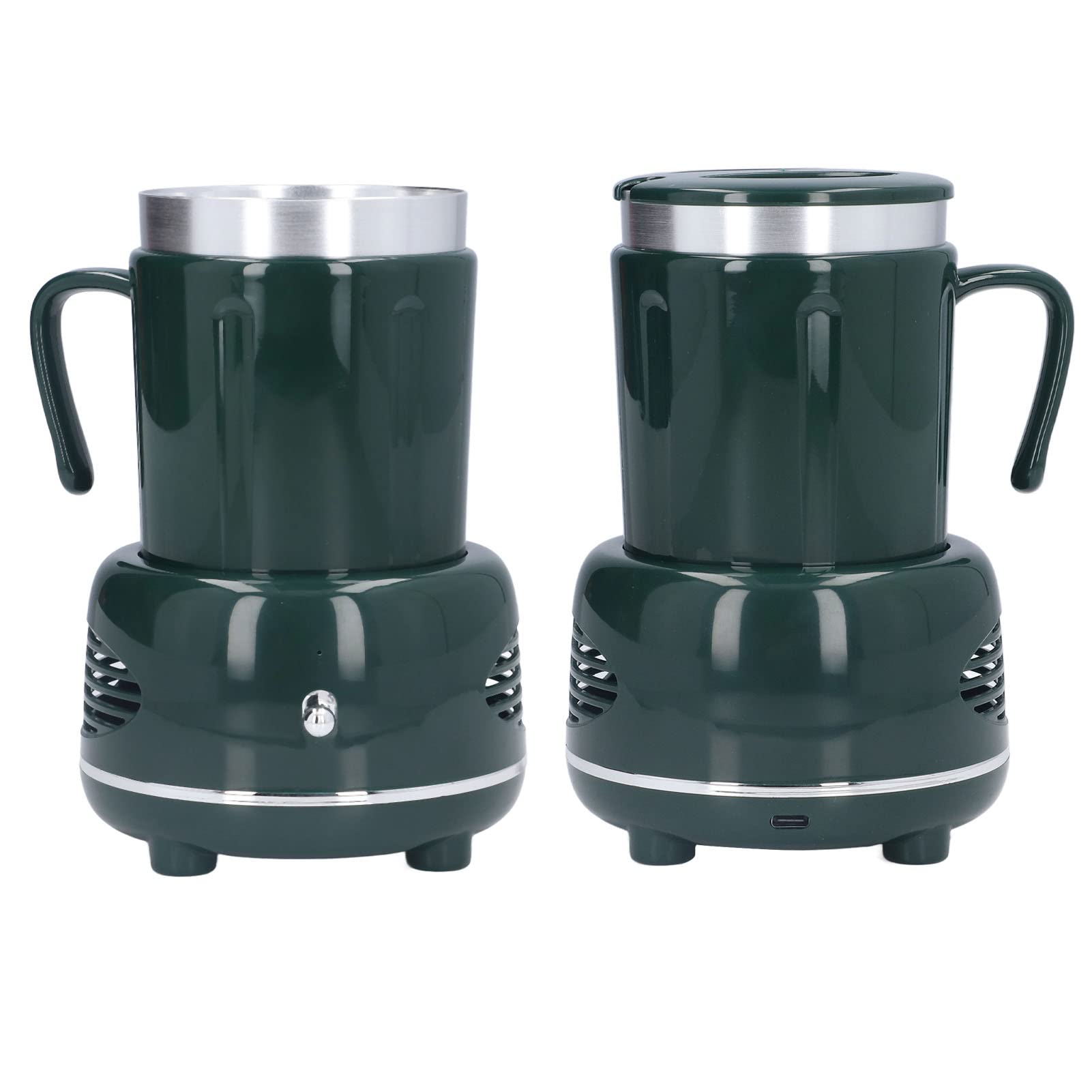 TOPINCN Calentador y Enfriador de Tazas, Taza de café con Curvo, Almohadillas Antideslizantes para café (Verde)