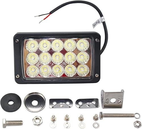 BRIGHTUM LED Arbeitsscheinwerfer weiß12V 24V Reflektor work light Scheinwerfer Arbeitslicht Offroad SUV UTV ATV Arbeitslampe - Traktor - Bagger (45W)