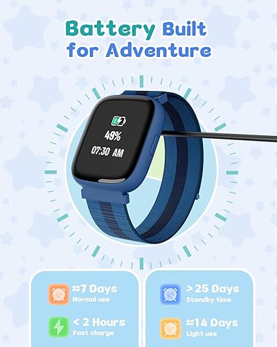 Miniatura 7 de Reloj inteligente para niños, no necesita teléfono, no necesita aplicación, reloj de seguimiento de fitness de 1.83 pulgadas con podómetro, contador