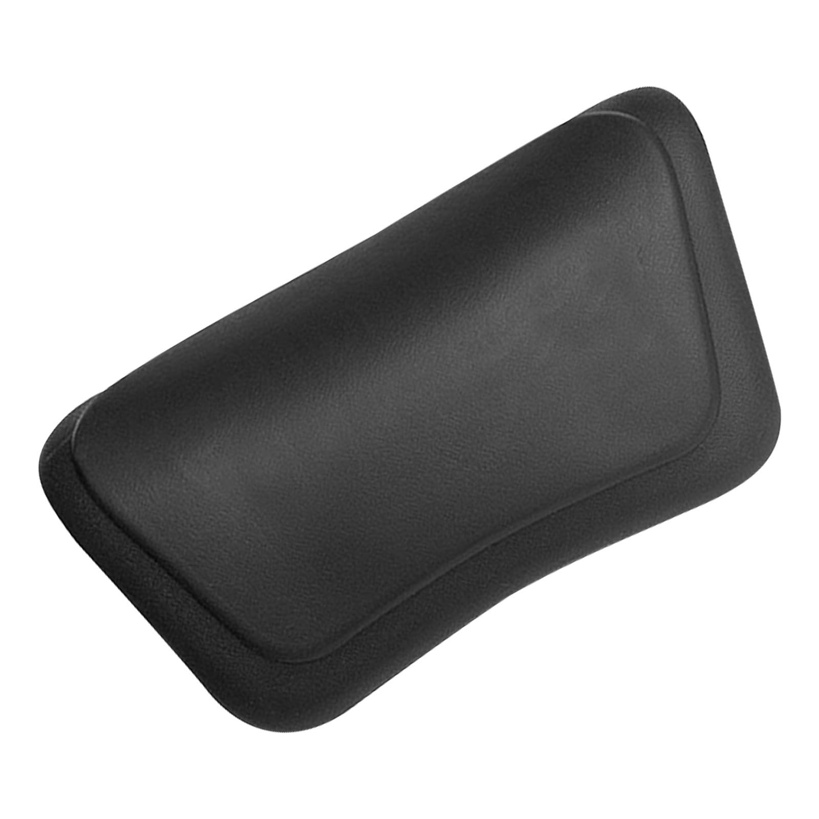 Cuscino da Bagno Vasca da Bagno, Cuscino per Vasca con Ventose, in Pu Nero, Supporto Ergonomico per Collo, per Spa e Relax in Viaggio