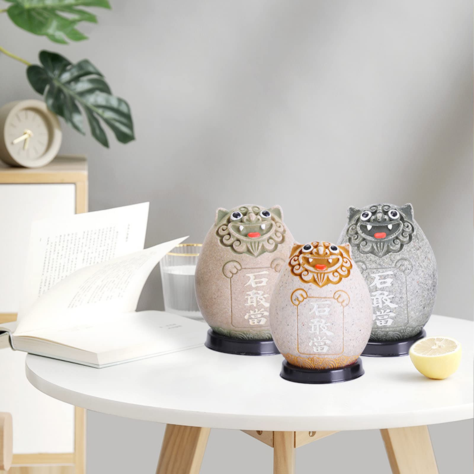 Amazon.co.jp: かわいい いしがんとう 石敢當 置物 玄関 風水グッズ