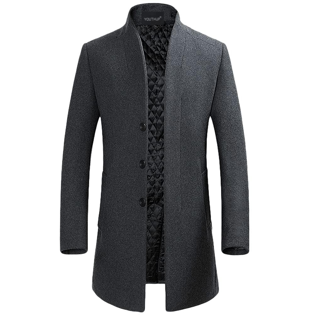 YOUTHUP Cappotto da Uomo Invernale in Lana