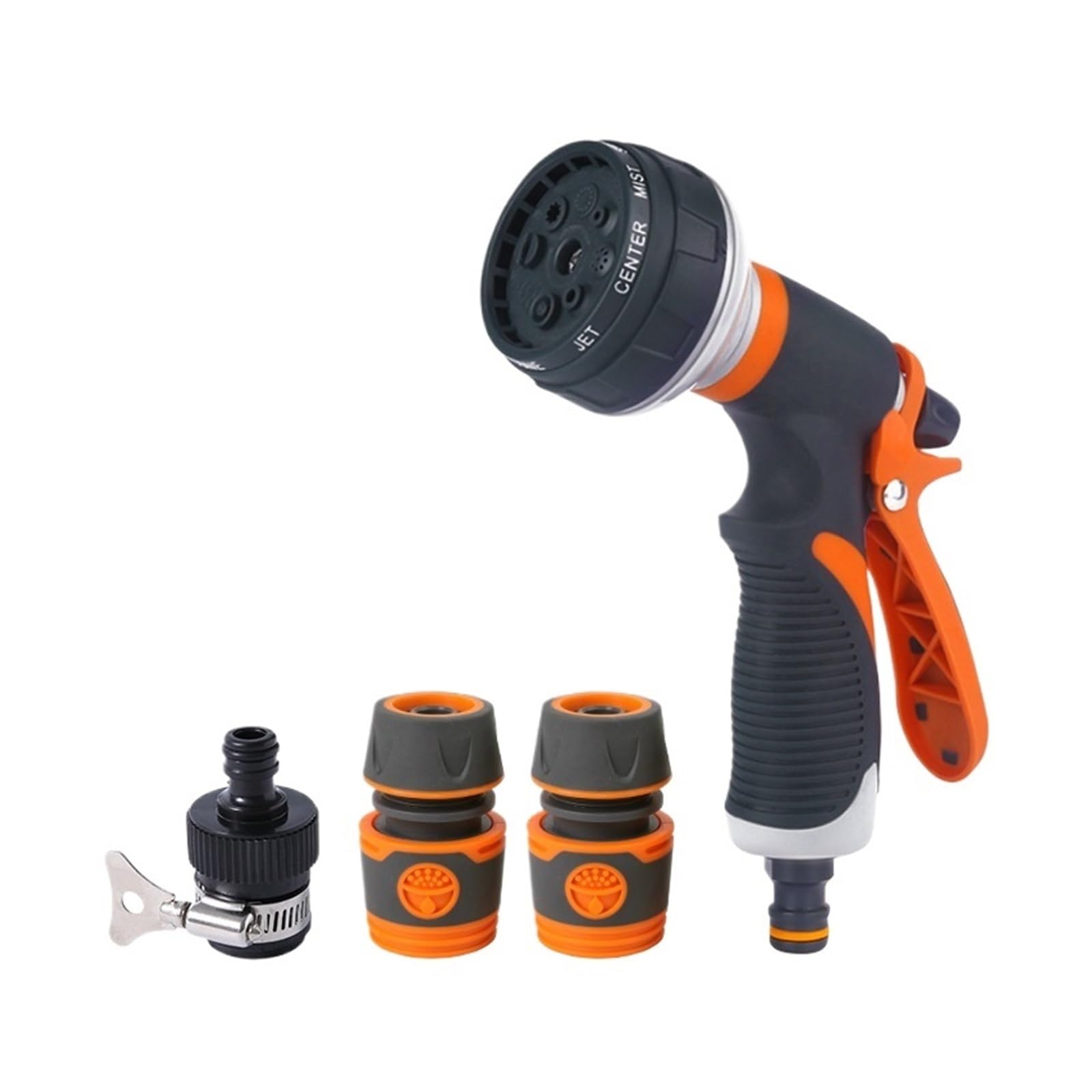 Watering Gun Garden 8 Modes High Pressure Sprayer Adjustable Irrigation Nozzle for Plant Lawn Yard Sprinkler High Pressure Leak Prevention