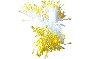 SK Flower Stamens 2 Bundles of 160-180 Stems Pearl Stamens for Scrapbooking...